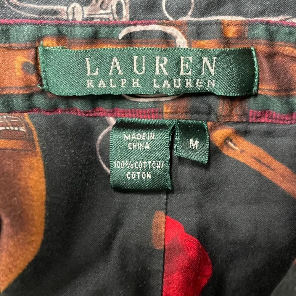 Ralph Lauren Equestrian Printed Button Down Shirt Medium Vintage Y2K Old Money - Picture 4 of 4